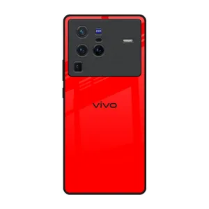 Blood Red Glass Case for Vivo X80 Pro 5G Color Pattern