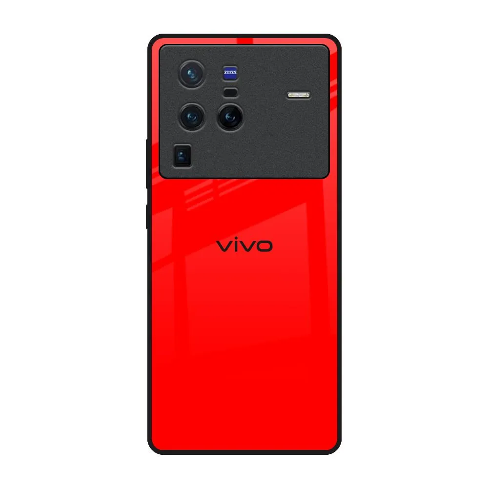 Blood Red Glass Case for Vivo X80 Pro 5G Color Pattern