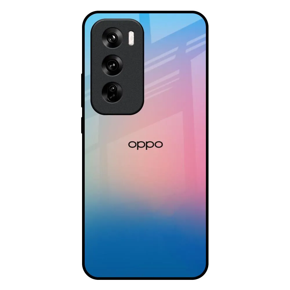 Modern Build Blue & Pink Ombre Glass case for Oppo Reno 12 Pro 5G