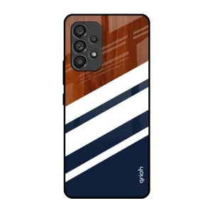 Bold Stripes Glass Case for Samsung Galaxy A53 5G premium design
