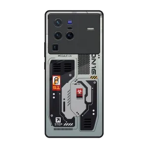 Soft Shape Minimal Frame Techno Vibes Glass Case for Vivo X80 Pro 5G