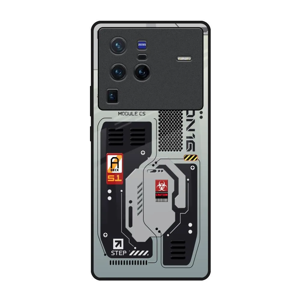 Soft Shape Minimal Frame Techno Vibes Glass Case for Vivo X80 Pro 5G