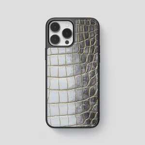 Clear Edge Gradient Finish Sport Case For iPhone 15 Pro Max In Himalayan Crocodile