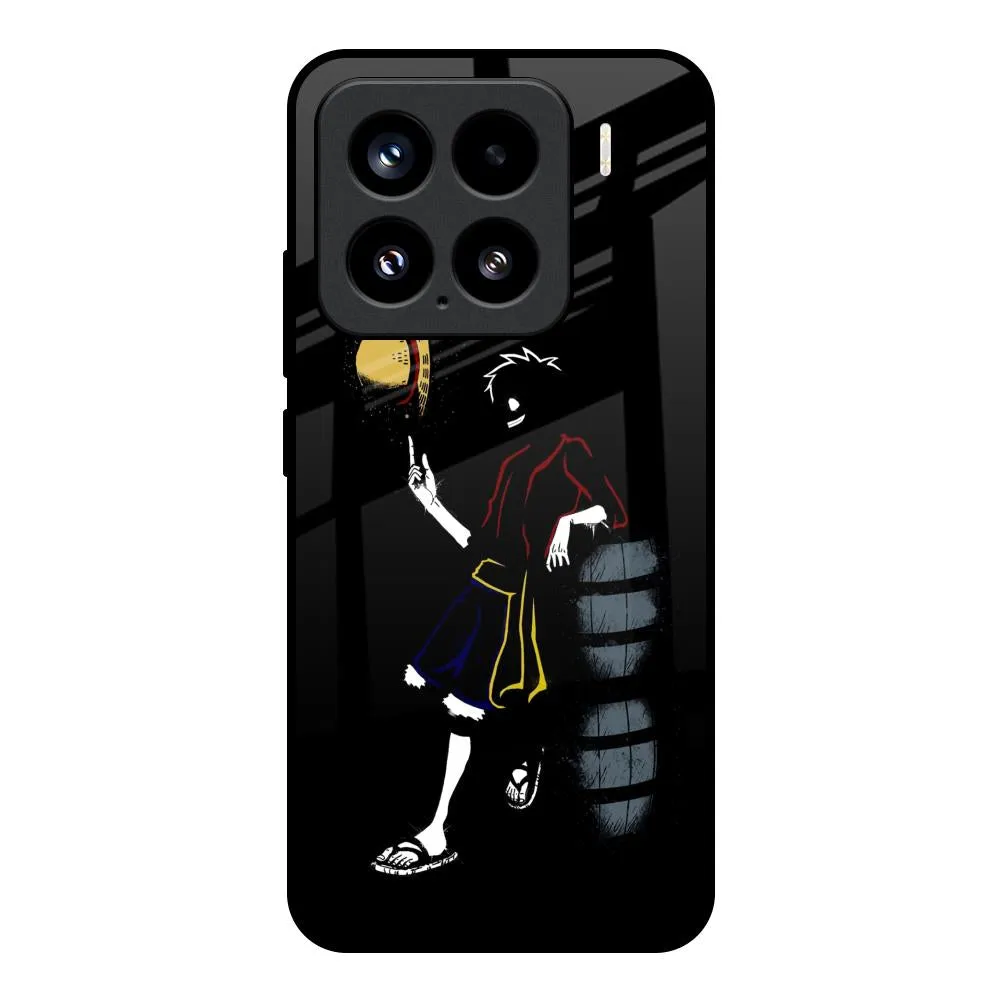 Luffy Line Art Glass Case for Mi 15 5G Travel Ready