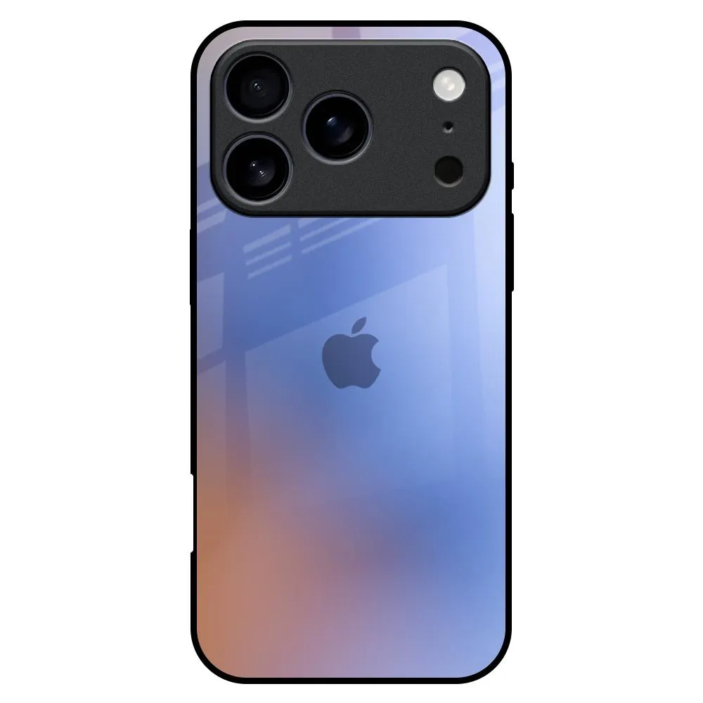 Vivid Surface Detail Blue Aura Glass Case for iPhone 17 Pro Max