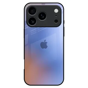 Vivid Surface Detail Blue Aura Glass Case for iPhone 17 Pro Max