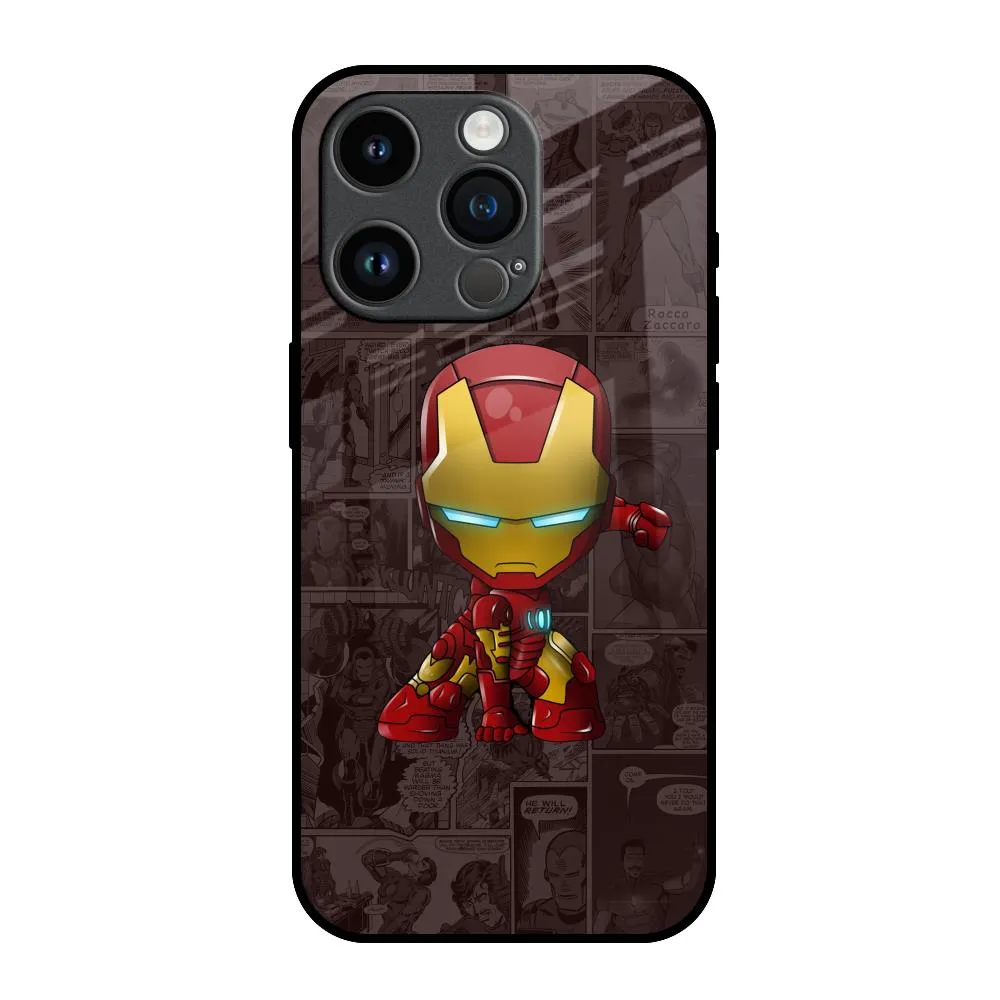 Angry Baby Super Hero Glass Case for iPhone 14 Pro Phone Accessory