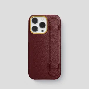 Casual Wear Handle Case For iPhone 15 Pro In Calf