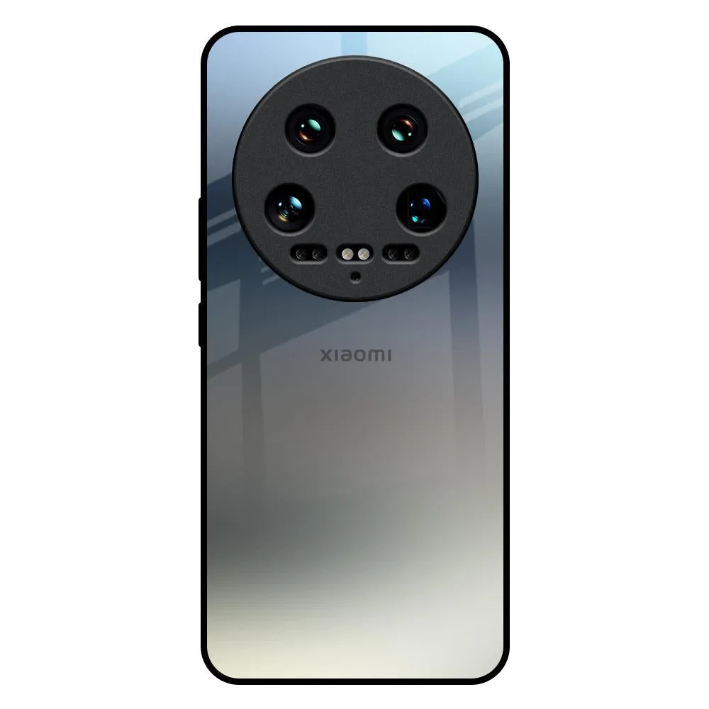 Tricolor Ombre Glass Case for Mi 14 Ultra 5G Simple Style