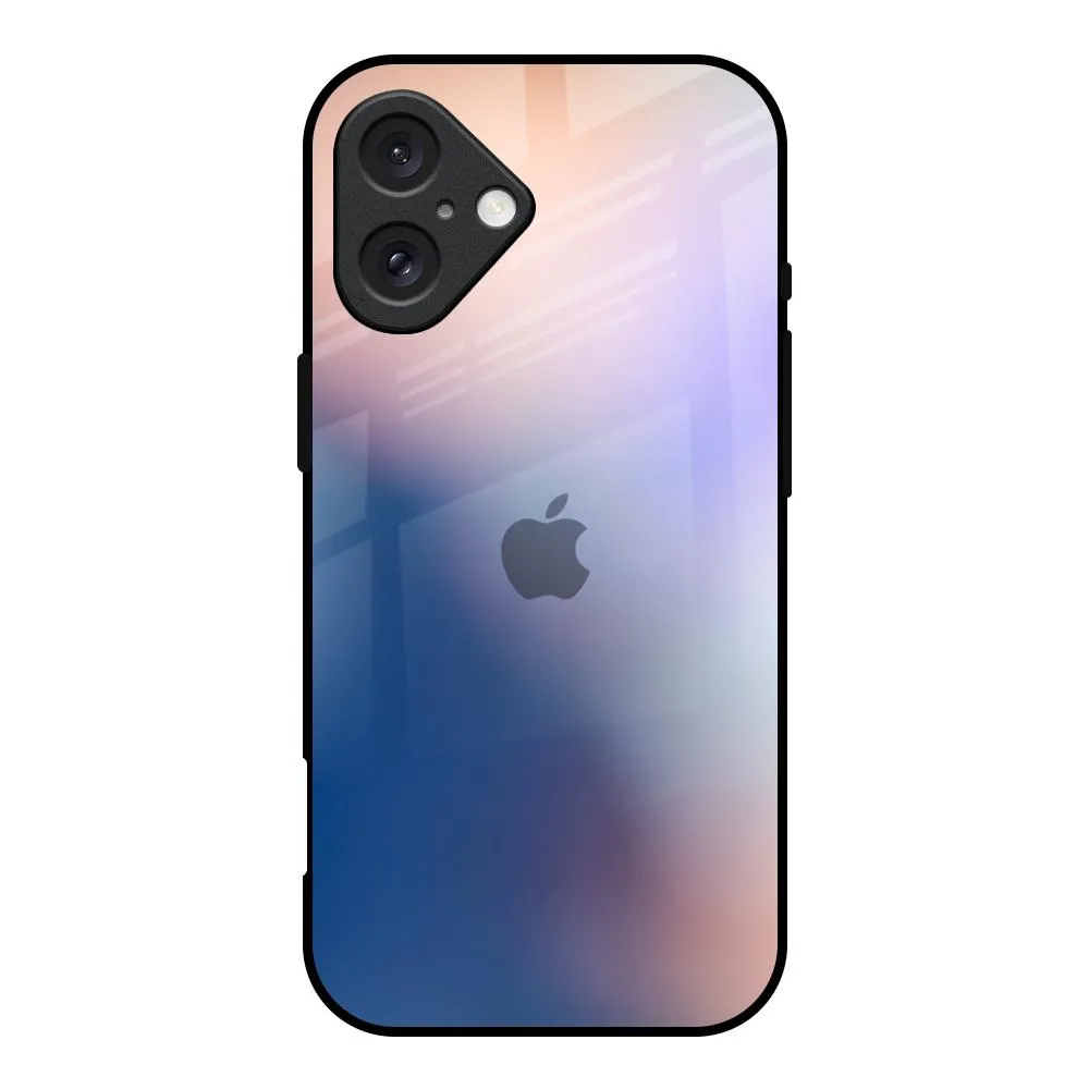 Creative Artwork Blue Mauve Gradient Glass Case for iPhone 16