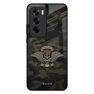 Compact Frame Army Warrior Glass Case for Oppo Reno 12 Pro 5G