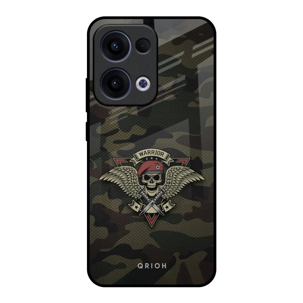 Soft coating Soft Material Army Warrior Glass Case for Oppo Reno13 5G