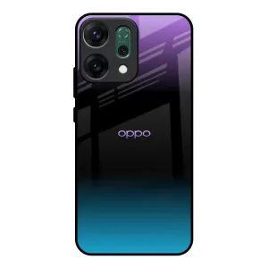 Smooth Form Texture Purplemarine Glass Case for Oppo Reno14 Pro 5G