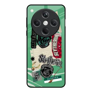 Vivid Gradient Polished Texture Slytherin Glass Case for Oppo Find X8 5G