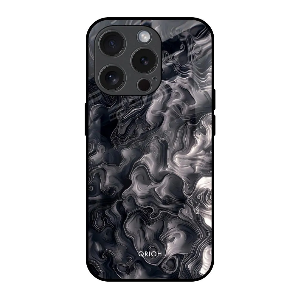 Premium Style Cryptic Smoke Glass Case for iPhone 15 Pro