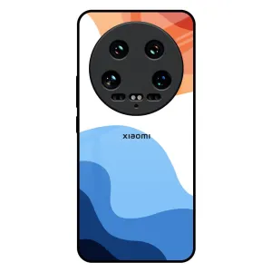 daily accessory Wavy Color Pattern Glass Case for Mi 14 Ultra 5G