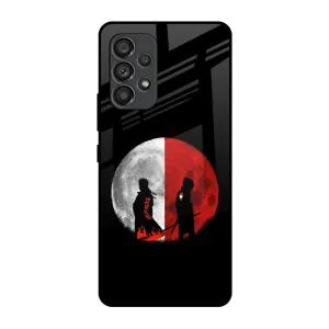 Anime Red Moon Glass Case for Samsung Galaxy A53 5G Gloss Finish Design