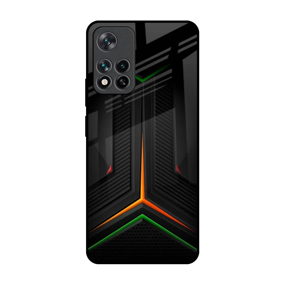 Slim Look Protective Form Texture Modern Ultra Chevron Glass Case for Mi 11i