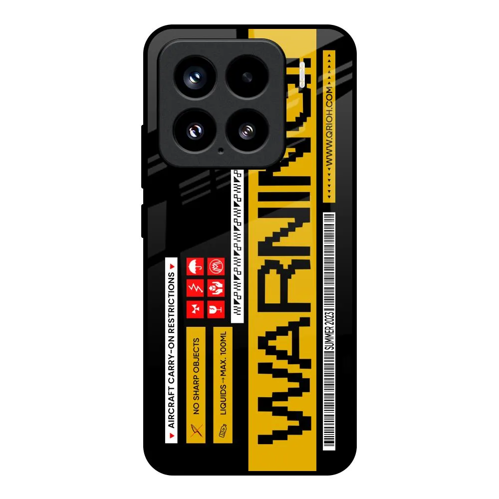 Aircraft Warning Glass Case for Mi 15 5G Premium Edge Flexible Grip Form