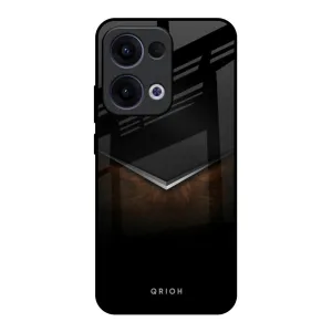 Durable Surface Dark Walnut Glass Case for Oppo Reno13 5G