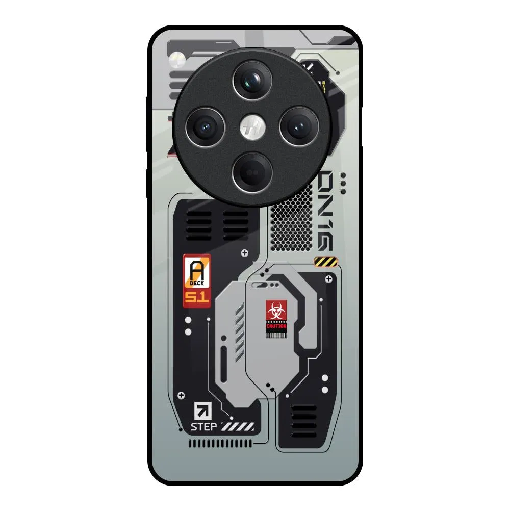 Protective Build Texture Techno Vibes Glass Case for Oppo Find X8 5G