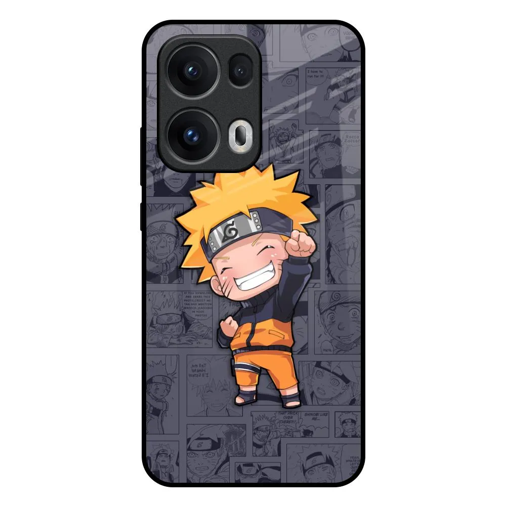 Orange Chubby Glass Case for Oppo Reno13 Pro 5G Comfort Padding Classic Frame