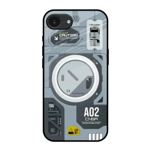 Elegant Texture Layer Modern Technology Glass Case for Apple iPhone 16e