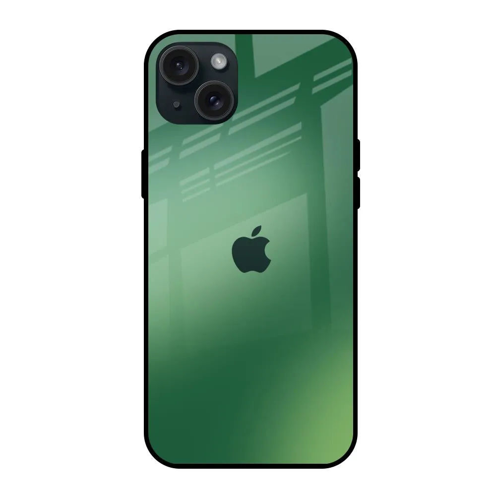 Vivid Surface Detail Durable Frame Green Grunge Texture Glass Case for iPhone 15 Plus