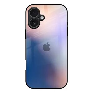 Scratchproof Surface Classic Finish Blue Mauve Gradient Glass Case for iPhone 17