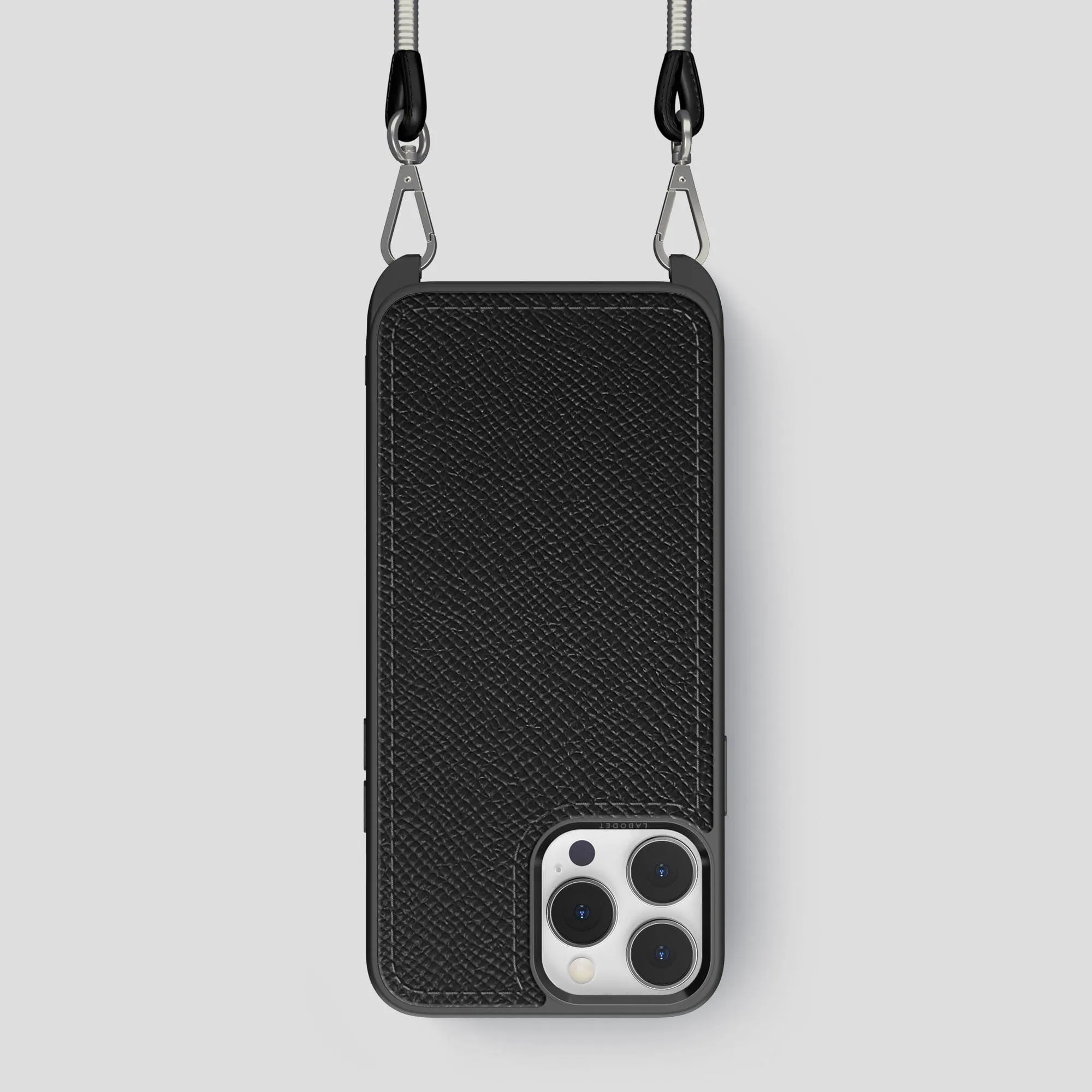Crossbody Sport Case For iPhone 15 Pro In Epsom-Style Calf Protective Structure