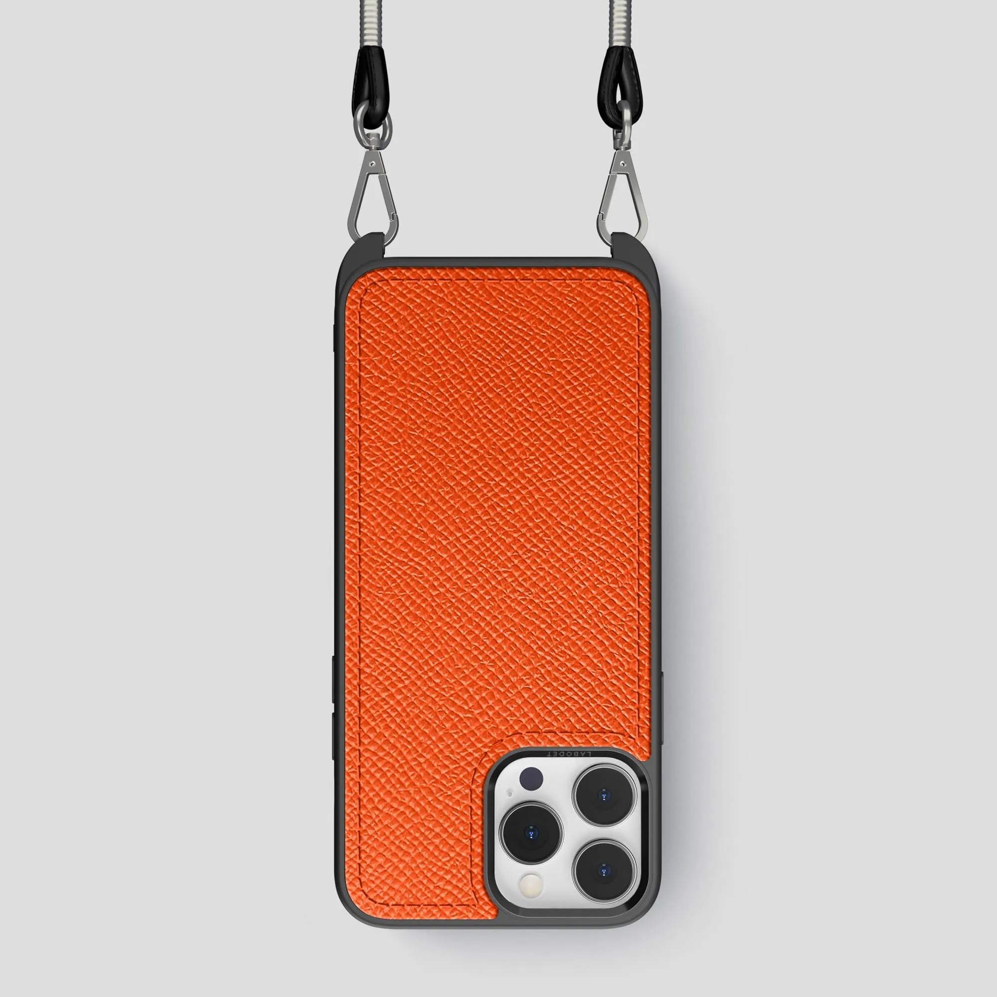 Crossbody Sport Case For iPhone 15 Pro In Epsom-Style Calf Comfort Finish Layer