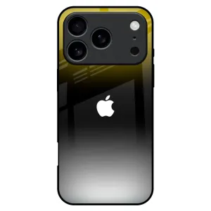 Yellow Shadow Glass Case for iPhone 17 Pro Max Creative Accent