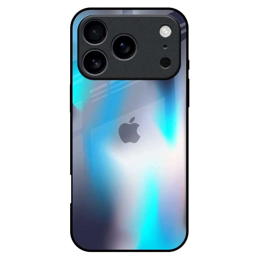Blue Swan Shadow Glass Case for iPhone 17 Pro Max Simple Style