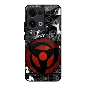 Sharingan Glass Case for Oppo Reno13 5G Polished Texture Gloss Layer Finish