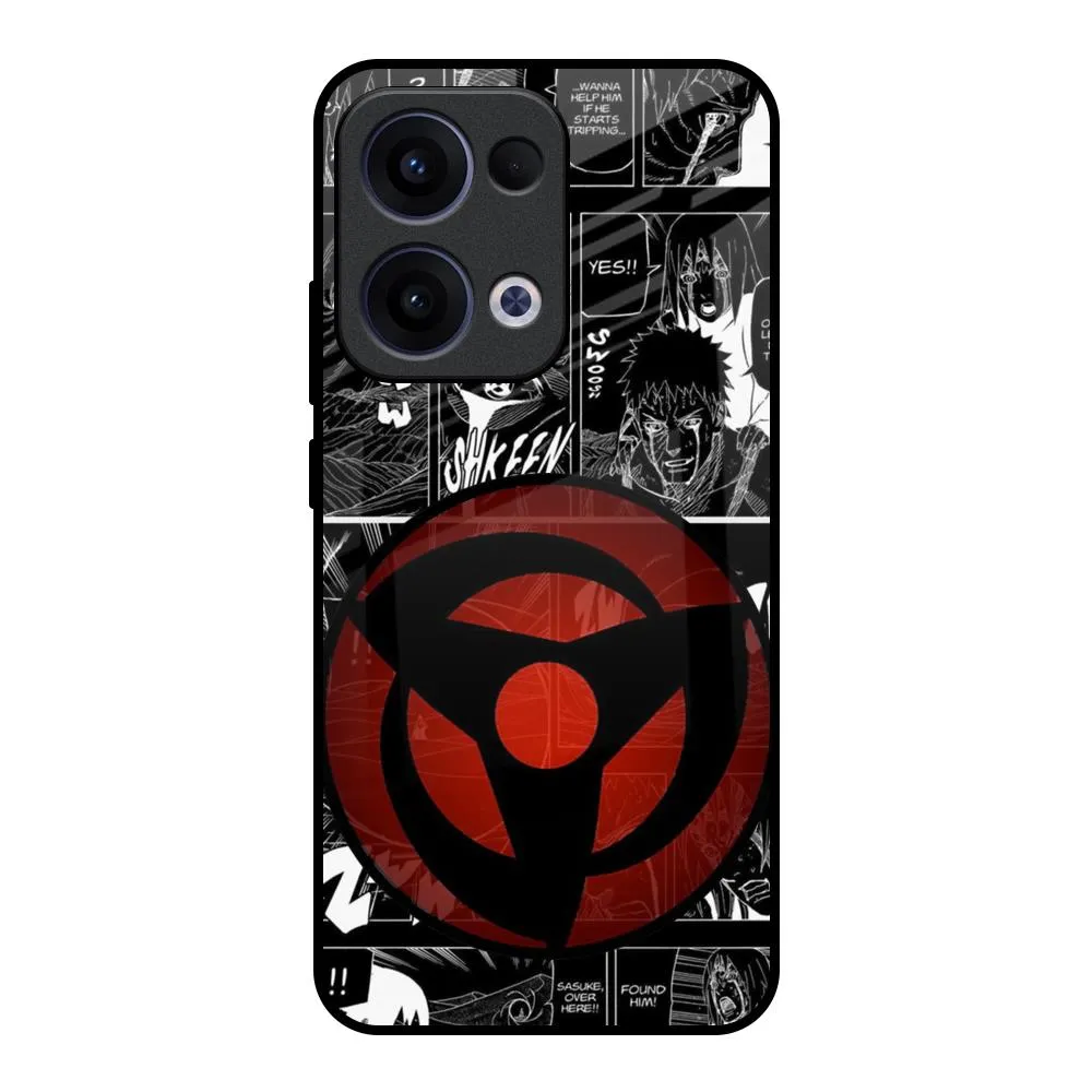 Sharingan Glass Case for Oppo Reno13 5G Polished Texture Gloss Layer Finish