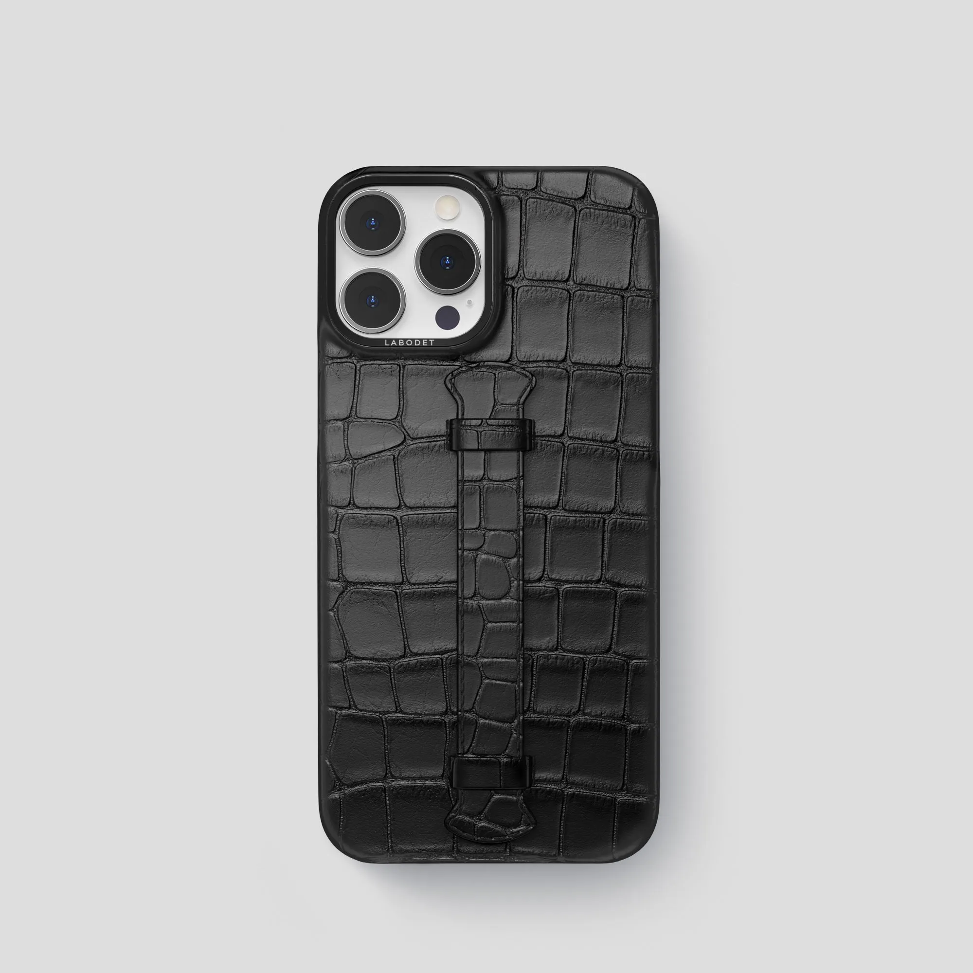 Center Handle For iPhone 15 Pro In Alligator Urban Accessory Elegant Layer Texture