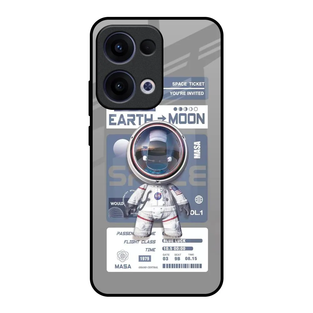 Space Flight Pass Glass Case for Oppo Reno13 5G Classic Style Vivid colors