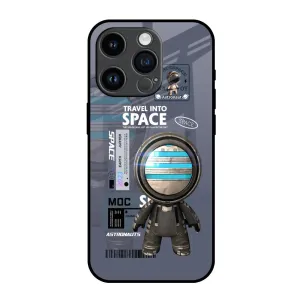 Colorful Pattern Desk Companion Space Travel Glass Case for iPhone 14 Pro