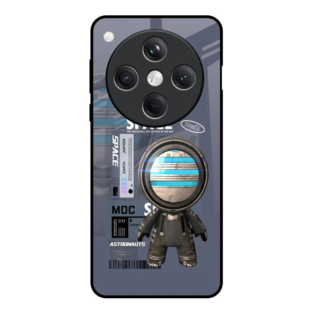 Slim Texture Modern Edge Space Travel Glass Case for Oppo Find X8 5G