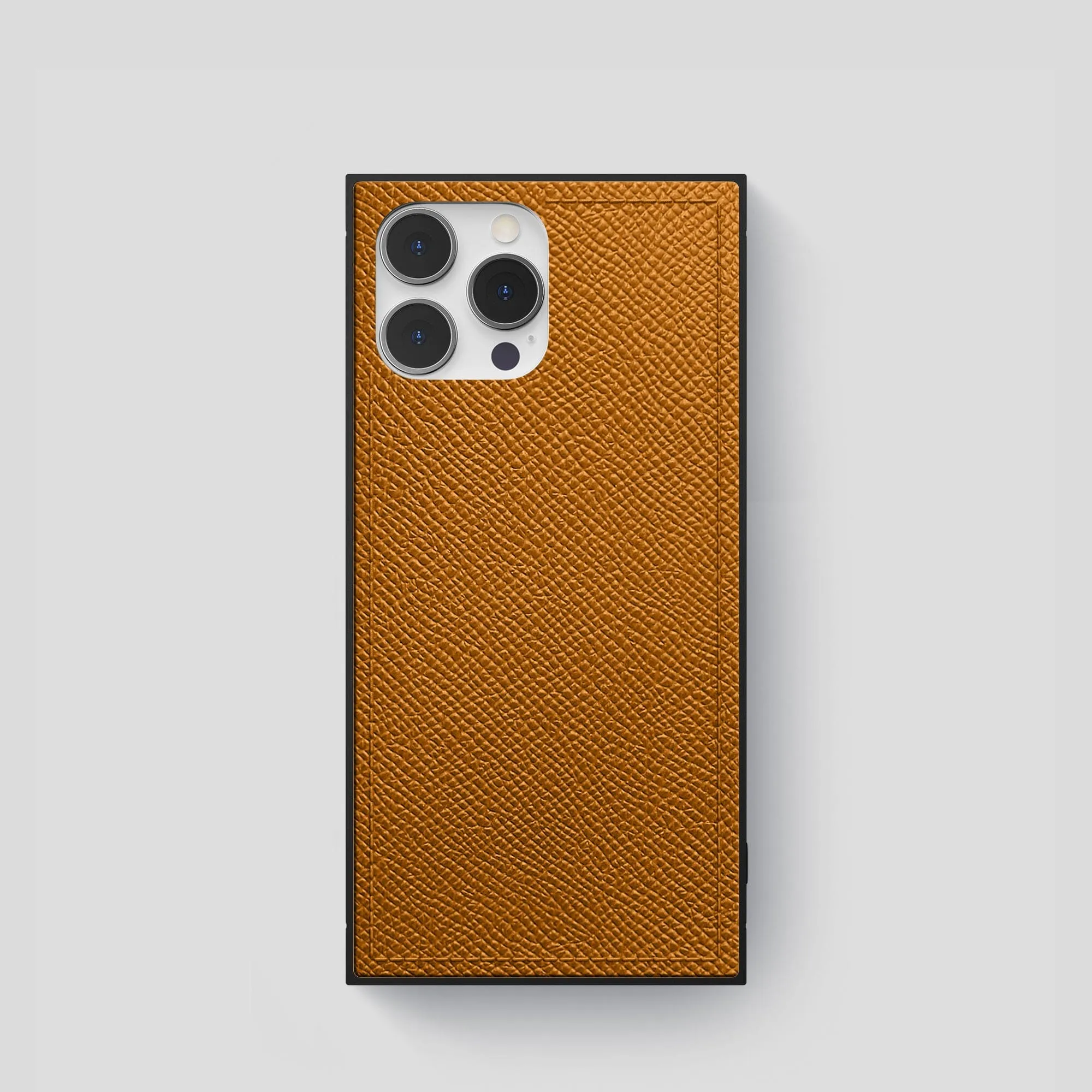 Square Case For iPhone 15 Pro In Epsom-Style Calf Vivid Surface Detail