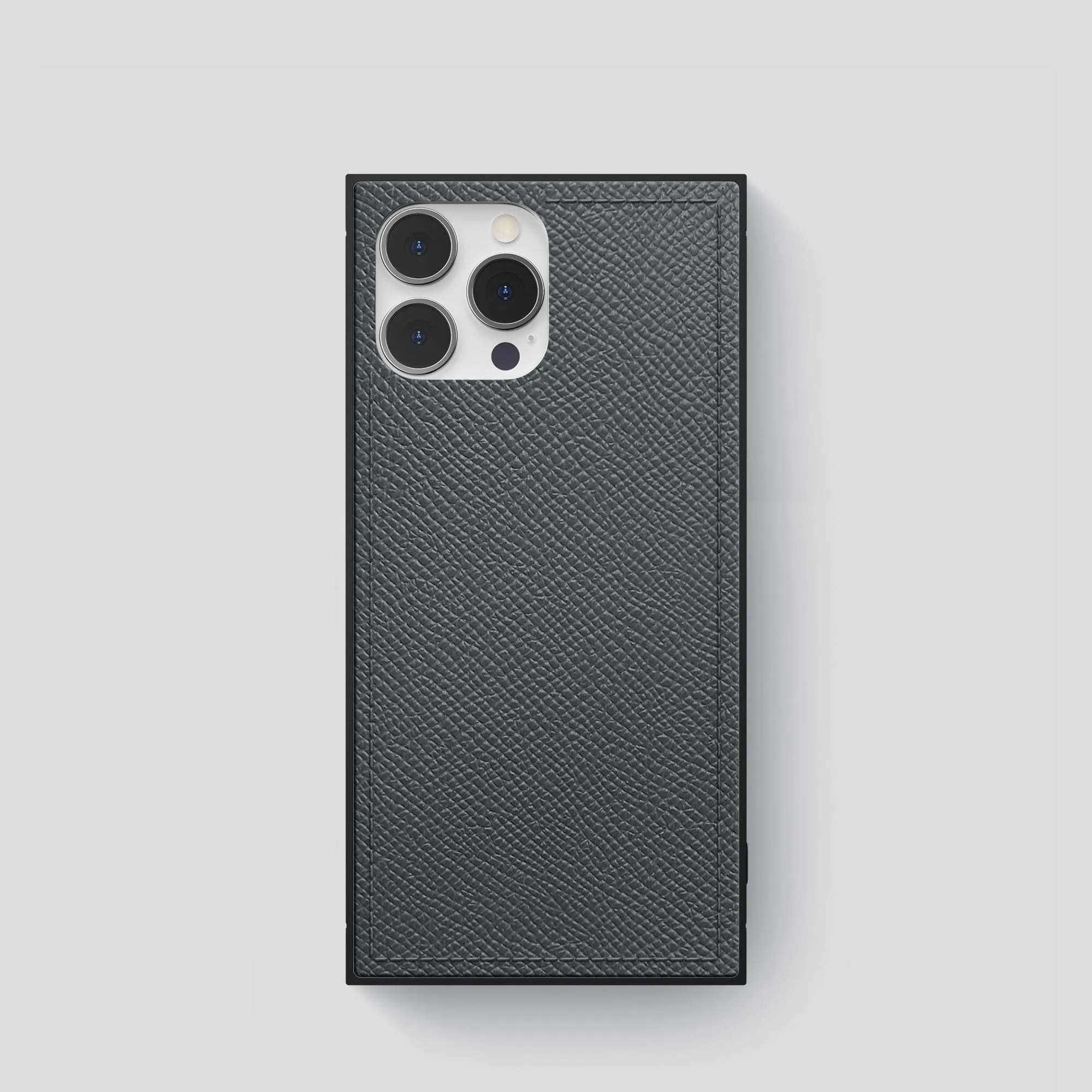 Square Case For iPhone 15 Pro In Epsom-Style Calf Camera Protection custom design