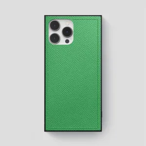 Comfort Layer Texture Minimal Surface Square Case For iPhone 15 Pro Max In Epsom-Style Calf