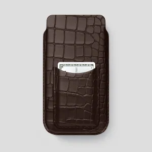Pouch Card Case For iPhone 15 Pro Max In Alligator Refined Look Lightweight accessory