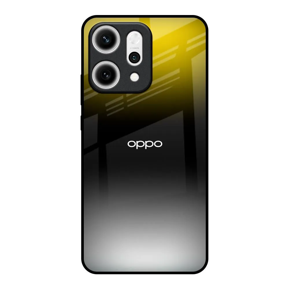 Yellow Shadow Glass Case for Oppo Reno14 5G Matte Feel