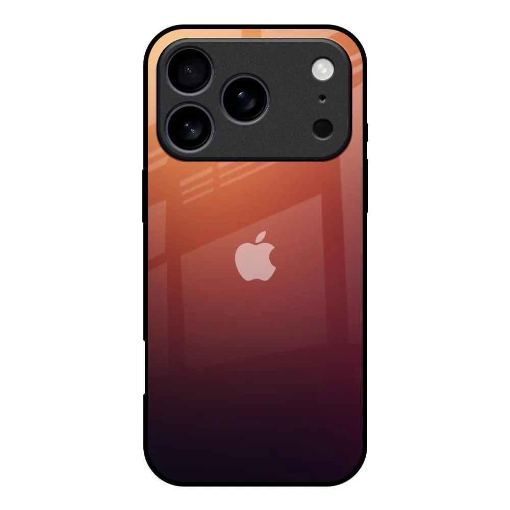 Sunset Background Glass Case for iPhone 17 Pro High strength Everyday Style