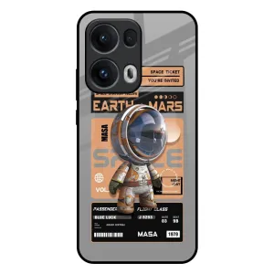 Space Ticket Glass Case for Oppo Reno13 Pro 5G Premium Look Soft Edge Detail