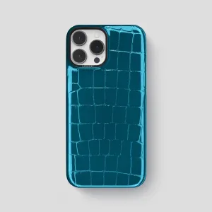Gloss Layer Finish Minimal Build Texture Classic Case For iPhone 15 Pro Max In Shiny Alligator