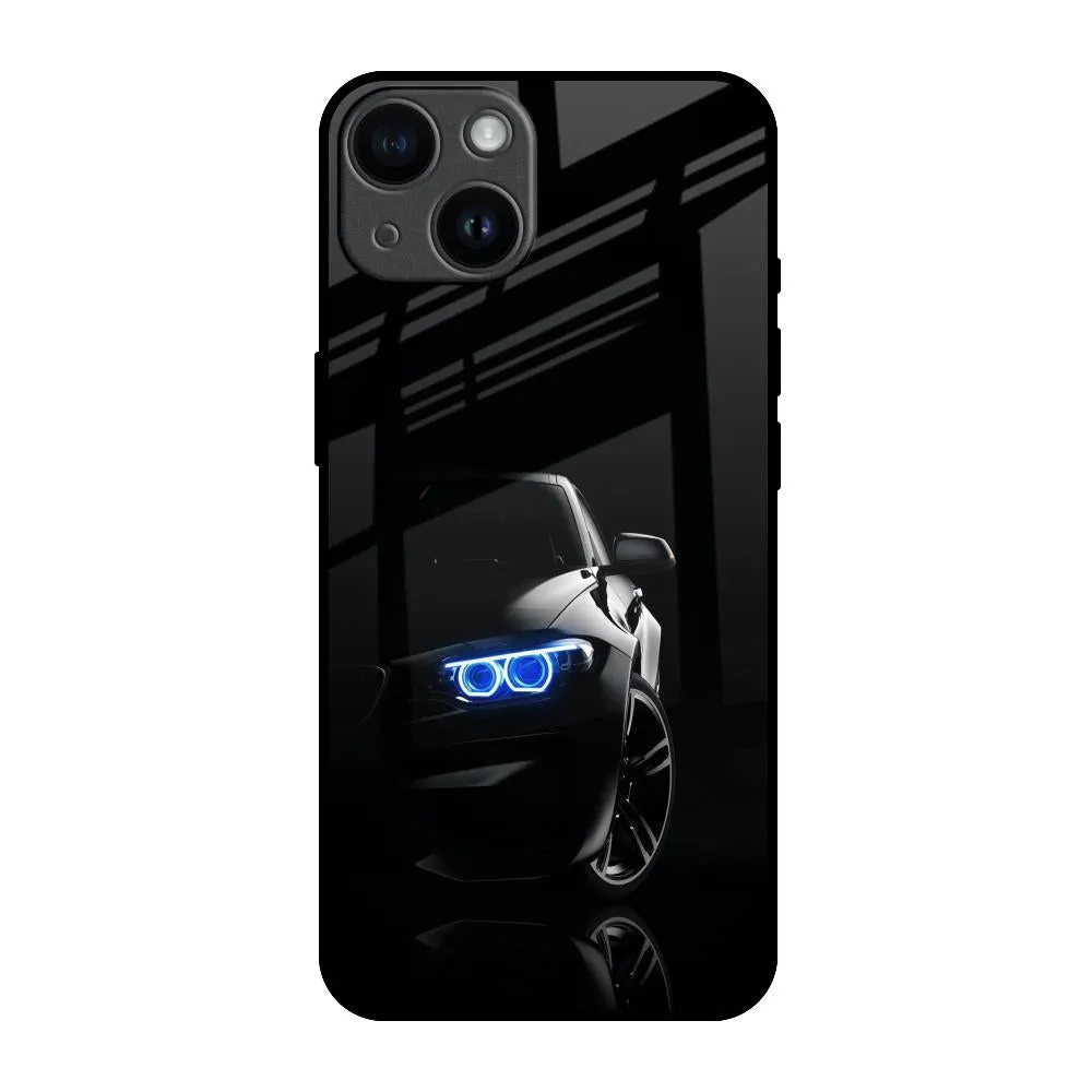 Car In Dark Glass Case for iPhone 14 Flexible Detail Design