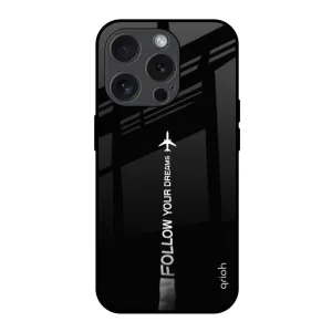 Follow Your Dreams Glass Case for iPhone 15 Pro Rugged Detail Layer