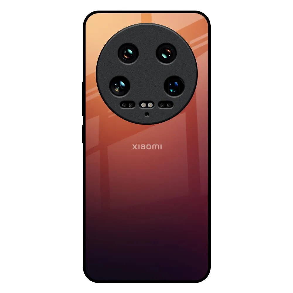 Creative Pattern Premium Form Sunset Background Glass Case for Mi 14 Ultra 5G